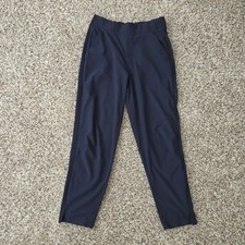 Athleta Brooklyn Ankle Pant Womens 4 Navy Featherweight Stretch Pull On Tapered