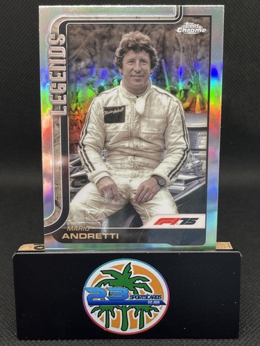 Mario Andretti [75th Anniversary Refractor] #161 2025 Topps Chrome Formula 1 card