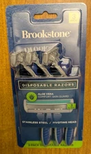 RAZORS 3PK DISPOSABLE 3 BLADE DESIGN, GRAY