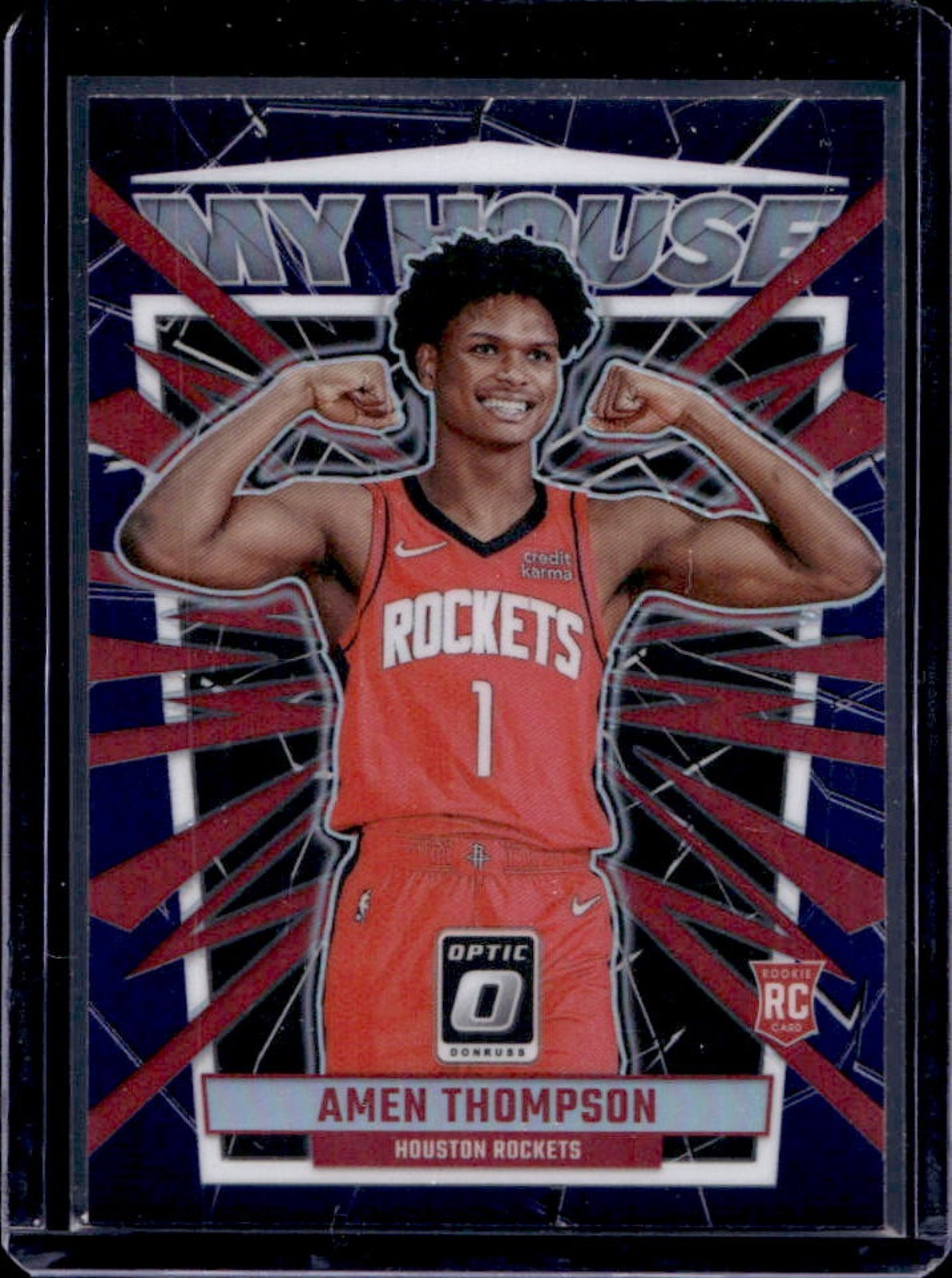 2023-24 Donruss Optic Amen Thompson My House RC Purple Rookie #19 Rockets