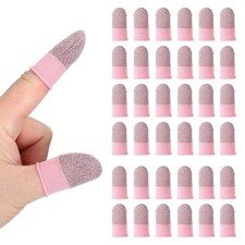 Mobile Gaming Finger Sleeve, 120 Pack Controller Finger Thumb Sleeve, Pink