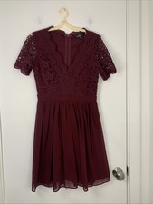 Lulus lace chiffon formal a line party dress Small  Wedding Formal NWOT
