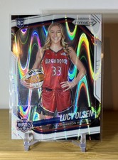 2025 Panini Prizm WNBA Lucy Olsen White Seismic Prizm #145 RC