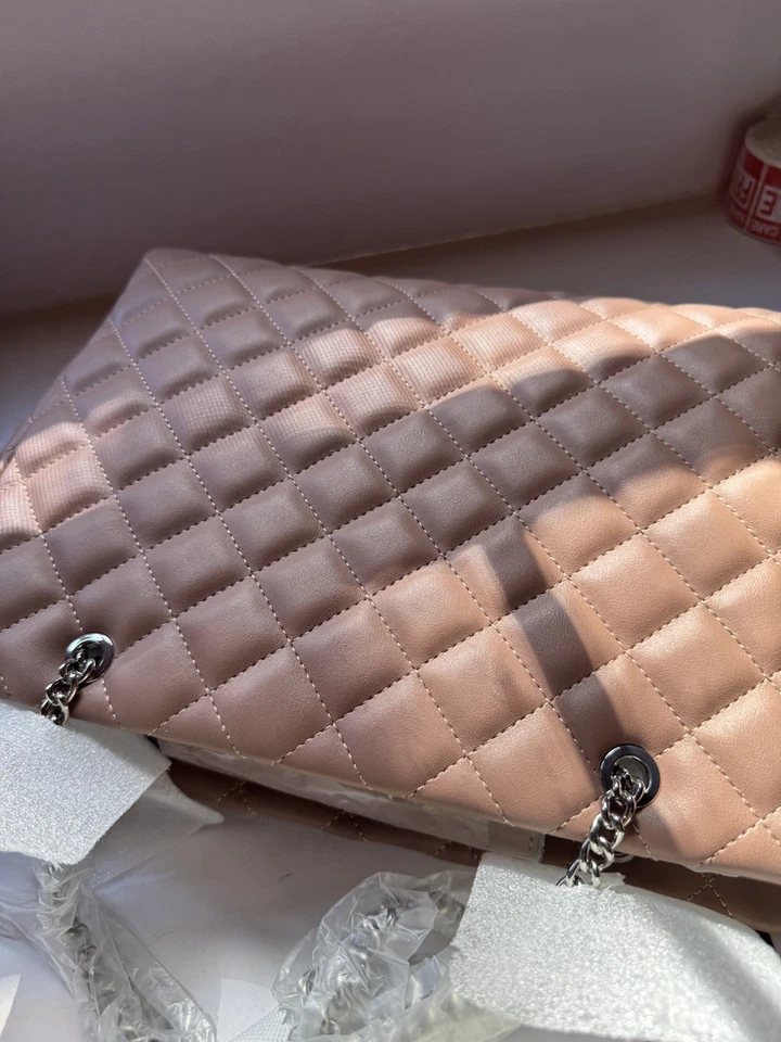 Bolso de Hombro Nine West Acolchado Rosa Correa de Cadena Bolso Cartera Elegante Nuevo con Etiquetas Foto 3 de 4