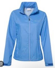 Columbia Woman's Switchback Waterproof Windbreaker in Harbor Blue Size M