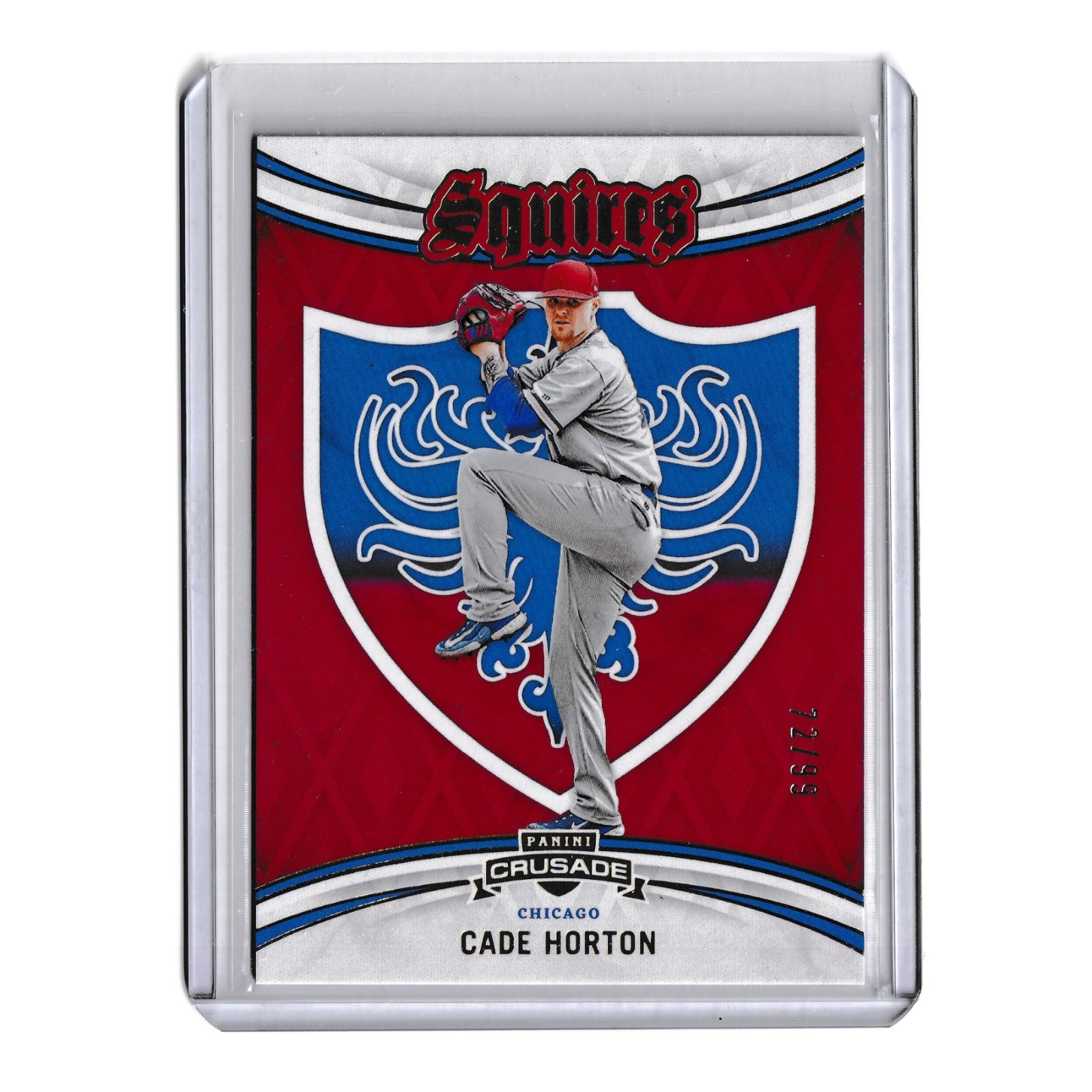 2024 Panini Crusade Cade Horton Squires Red /99 RC Rookie #13 Chicago Cubs