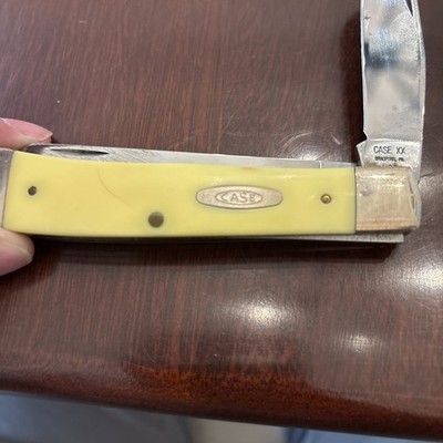 【中古】 Basil　＆　co（4） CASE XX 3254 Trapper Pocket Knife Bradford, PA USA 2 Blade Yellow