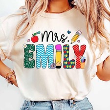 Custom Teacher Shirt, Teacher Name Shirt, Teacher Gifts Personalized, Teacher Ap