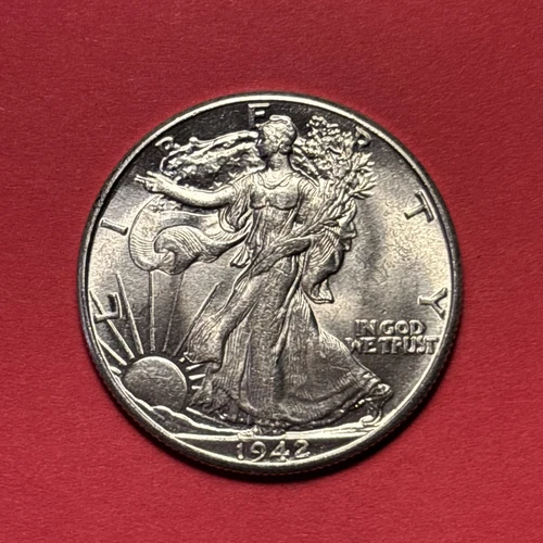 (1) Beautiful Vintage 1942-P Walking Liberty Half Dollar CHOICE BU- UNCIRCULATED
