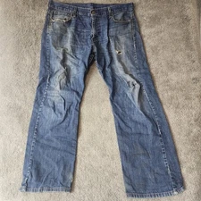 Levis Jeans 569 Mens 36 X 32 Blue Cotton Denim High Rise Bootcut