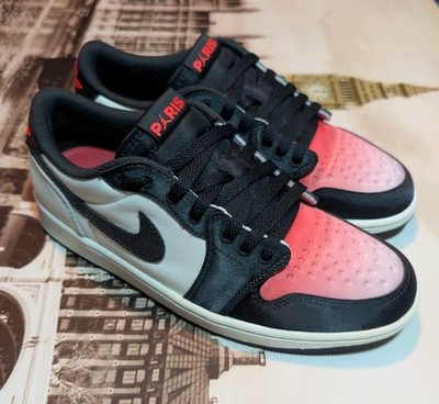 Air Jordan 1 Retro Low OG Paris PSG Off-Noir Pink Shoes #HF8828-100 Men Size 10