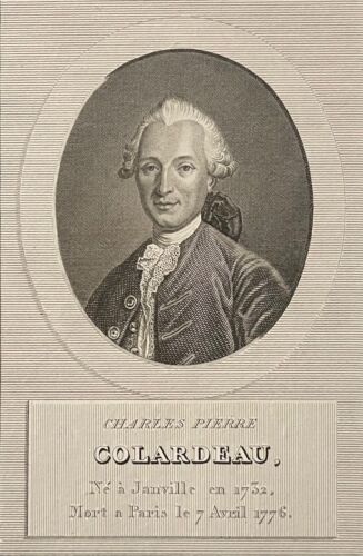 Charles-Pierre Colardeau (1732-1776) France Poet Academy French - Picture 1 of 4