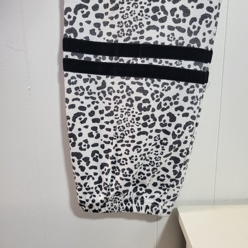Como Blu Woman 2X Black White Animal Print Drawstring Lounge Pajama Pants - Picture 3 of 10