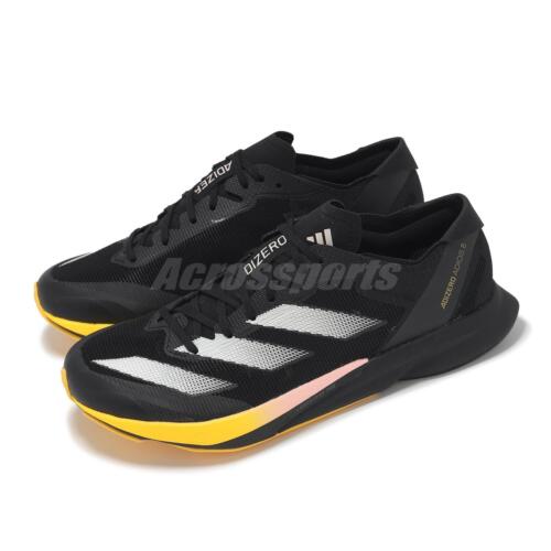 adidas Adizero Adios 8 W Black Yellow Women Road Running Jogging Shoes IG1540