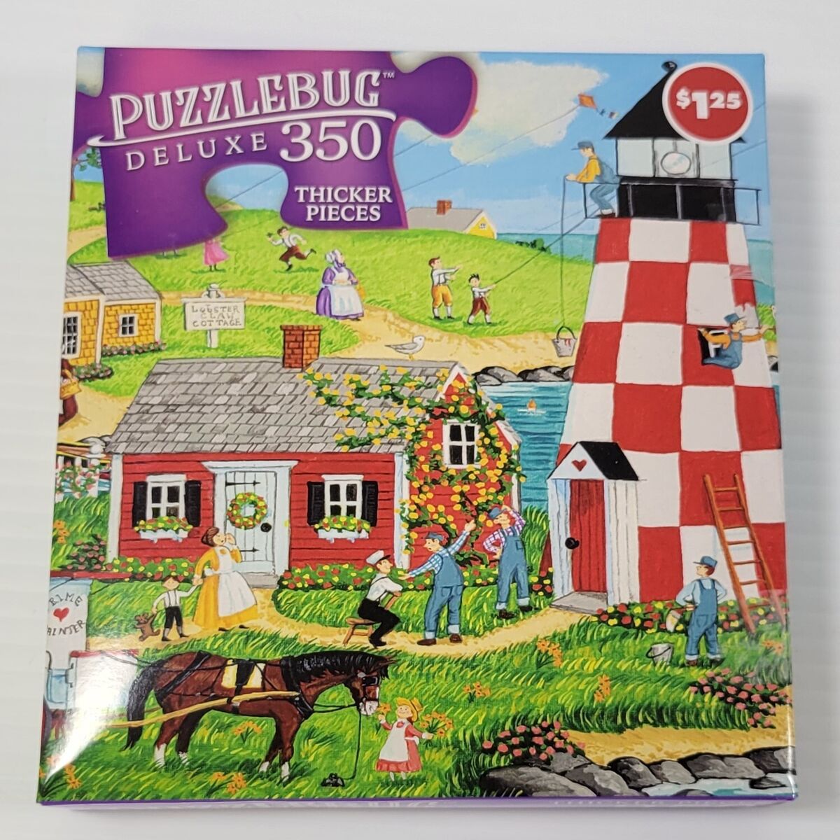 ４０周年パズル I) Lot 2 Puzzlebug Deluxe Jigsaw Puzzles 350 Down on Farm