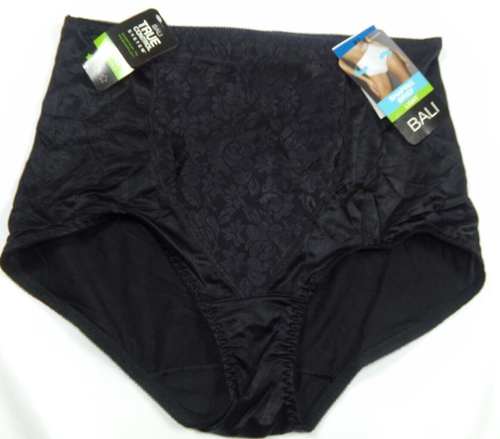 NWT Bali® True Control Light Control Shaping Brief Panty 8372-1 pc-Black-Size XL
