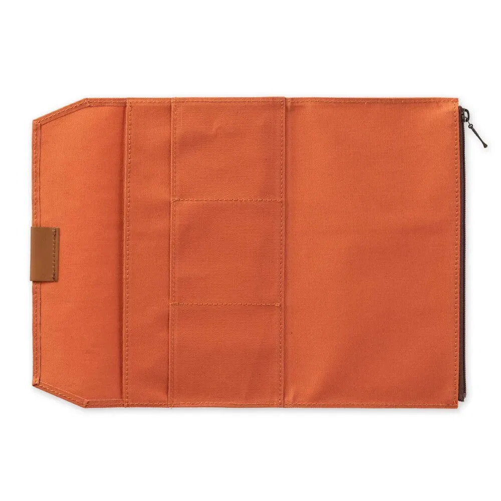 MIDORI Travelers Notebook Cotton Zipper Case Orange Regular