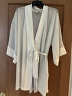 New Women Victoria Secret White Satin Robe Gown bridal gold label one size s m L