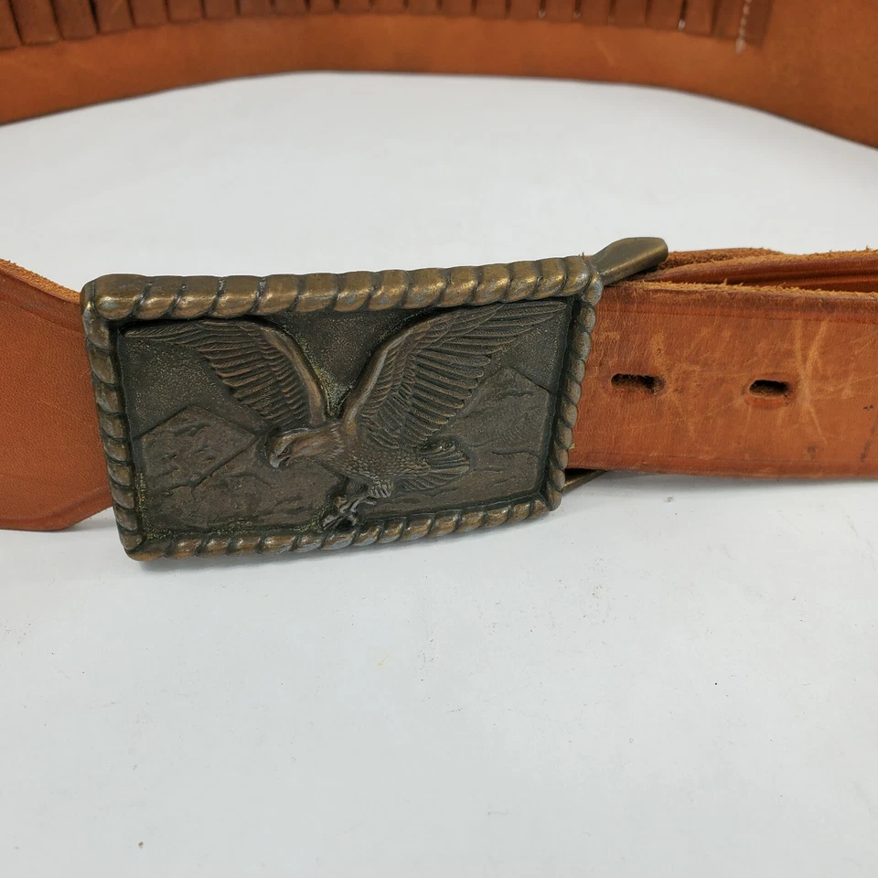 Cinturón Cartucho De Colección Bianchi #B15 .38/.357 Talla 36 Hebilla Águila 24 Lazos Cuero Foto 3 de 4