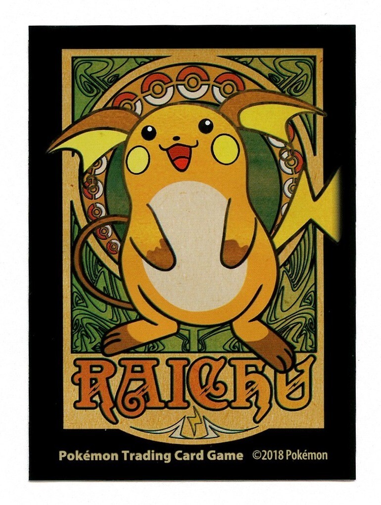 Rare 2018 Raichu Art Nouveau Individual Card Sleeve Pokemon Center