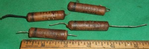 (4) Sprague .02uF 600VDC PIO Paper Tubular Capacitors Guitar Tone Control