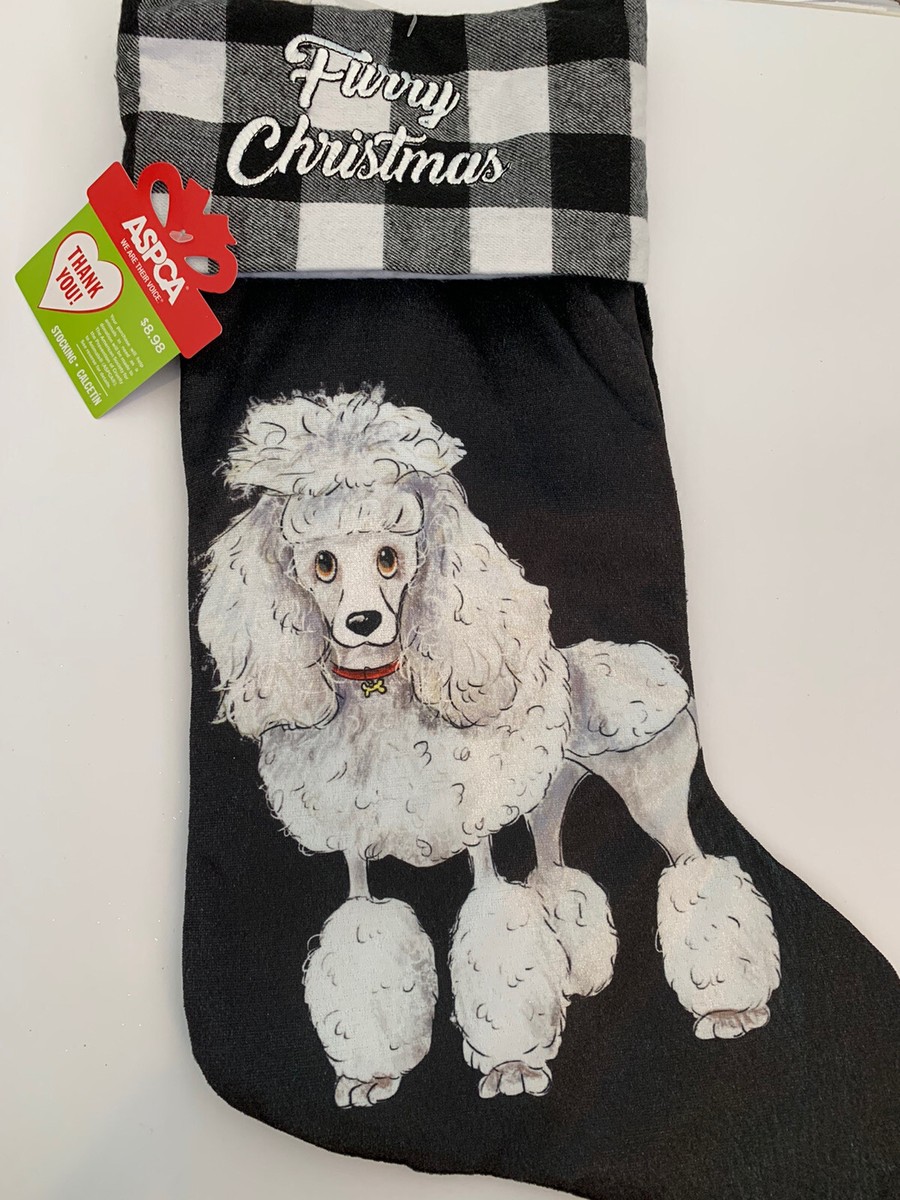 Black Standard Poodle Christmas Stocking Black Standard Poodle Christmas Stocking