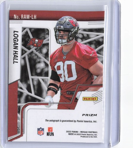 2022 Panini Mosaic #RAM-LH Logan Hall Rookie Autographs Mosaic - Picture 2 of 2