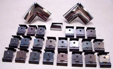 55 56 57 Chevy Complete Rear Window Moulding Connector Clip Set 2 Dr. Hardtop