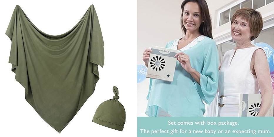 Conjunto de pañales para recién nacidos, envoltura elástica, manta de recepción.