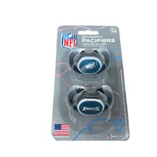 NFL Orthodontic Pacifiers Philadelphia Eagles 3 Months Made In USA 2 Pack NEW