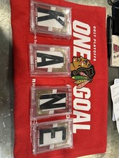 207-2008 UPPER DECK Letter Marks PATCH Signed Set Of 4 Cards HAWKS PATRICK KANE