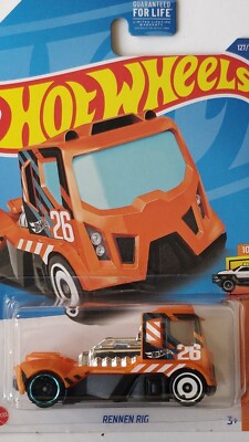 2022 Hot Wheels Rennen Rig #127/250 (Orange) Hw Hot Trucks 10/10. 