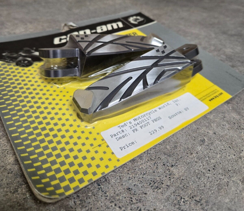Genuine Can-Am BRP Billet Foot Pegs P/N: 219400117 SPYDER ROADSTERS - Picture 2 of 3