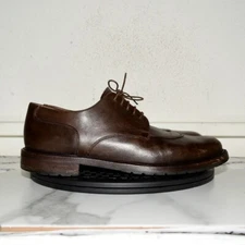 Santoni Nuvola Leather Derby Shoe Brown Men US 11.5D