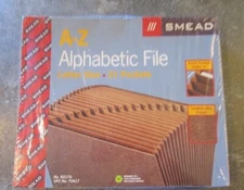 SMEAD LEATHER-LIKE EXPANDING FILES, A-Z Alpha 21 POCKETS no FLAP 10x12" #70417