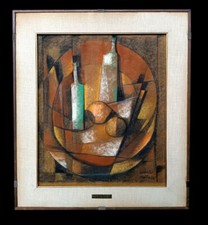 QUADRO olio (?) su tela - DEDALO MONTALI  ( Cagliari 1909 - Rodello, CN 2001 )