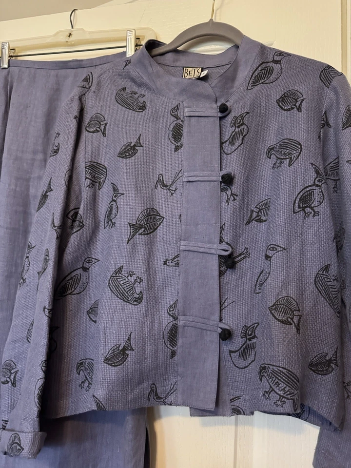 СТАВКИ на CanvasBackS 2шт куртка + юбка размер M льняной восточный - Изображение 2 из 4