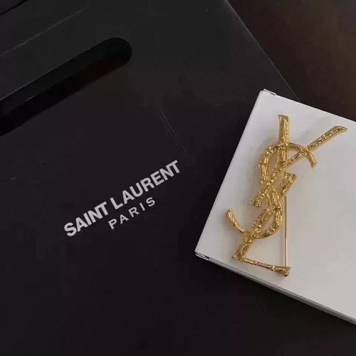 Y.ves Saint Laurent Brooch Classic Gold Brooch Versatile Temperament Gifts Hot - Picture 5 of 14