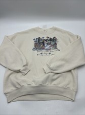 VINTAGE Fall Garden Sweatshirt 90s Women’s Size 2X CREAM JEREES MADE IN USA