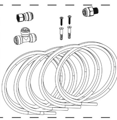 GE Drinking Water Filtration Single Stage System Under The Sink Install Kit Only