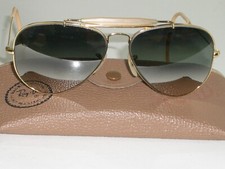1960's B L RAY BAN G31 UV DOUBLE GRADIENT MIRROR CABLE-WRAPS AVIATOR SUNGLASSES