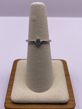 Perfect And Gorgeous  Round Blue Cubic Zirconia Ring Size 7