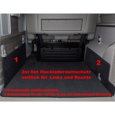 Fußmatten Laderaum Seitenteppich Set VW T6 T5 California Ocean Coast Comfortline