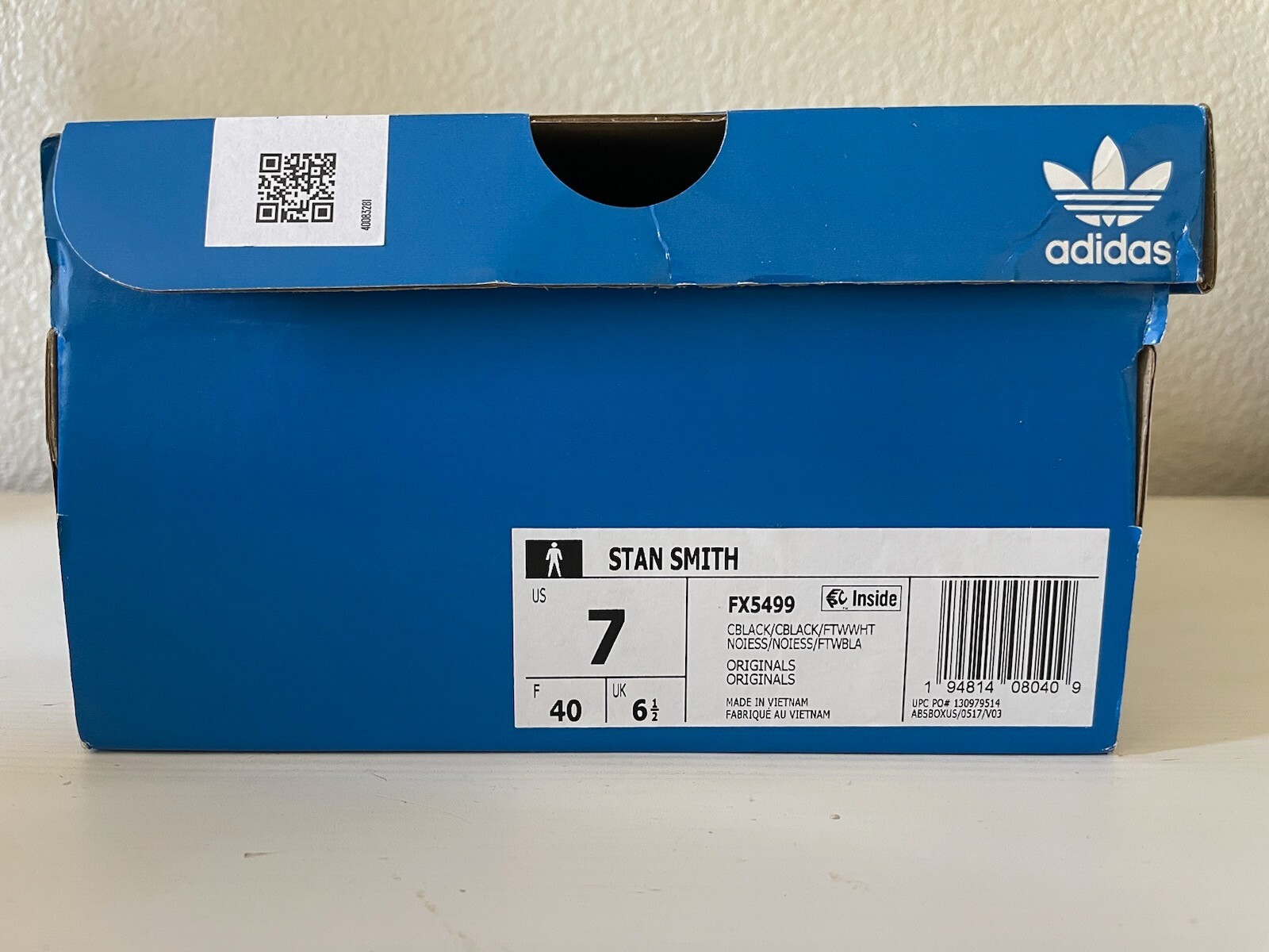 Size 7 - adidas Stan Smith Core Black for sale online | eBay