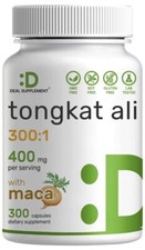 Tongkat Al 300:1 400mg Maca Root 400mg for Men  s Health  Performance 300 Caps