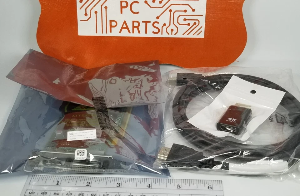 New AMD HD 6450 1GB DVI DisplayPort SFF HDMI Cable Windows 10 Video card - Image 2 of 4