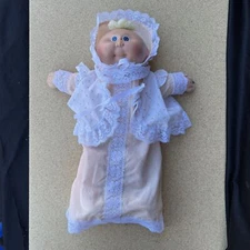 Cabbage Patch Kids Vintage Doll Blonde Hair Blue Eyes 16 Inch Tall