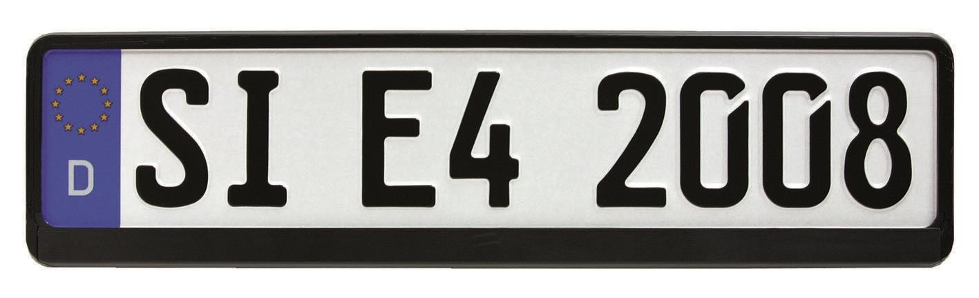 KENNZEICHENHALTER SCHWARZ