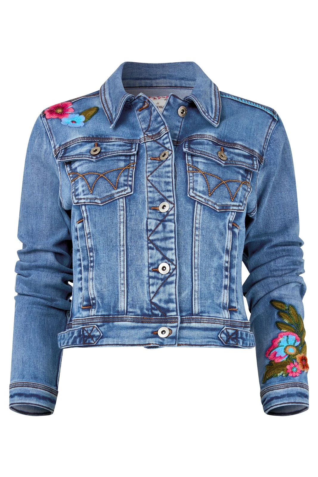 Joe Browns Women's Embroidered Denim Jacket with Elephant Back Detail
Opens in a new window or tab
