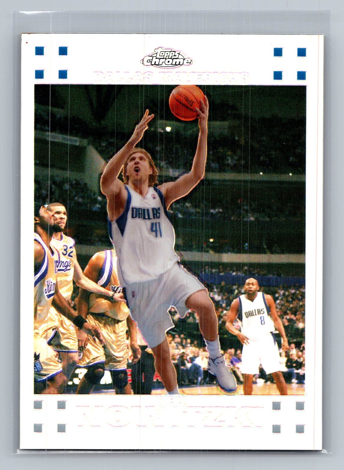 Dirk Nowitzki 2007-08 Topps Chrome #41 Refractors #/999 Mavs